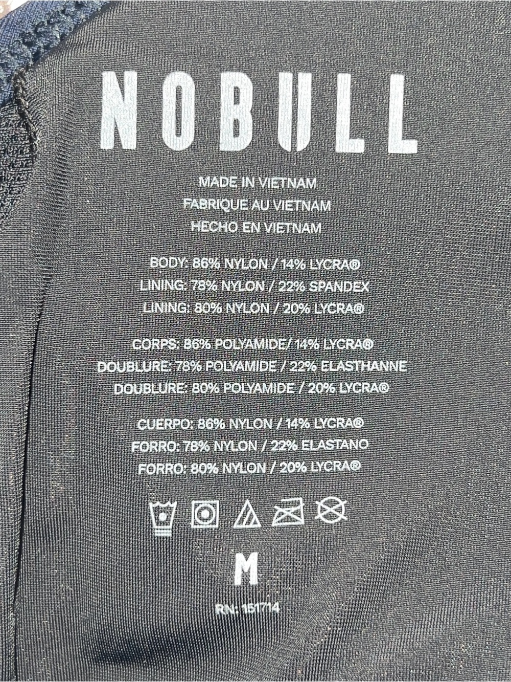 NO BULL - V-NECK - NAVY SPORTS BRA - NWT - SIZE MEDIUM - Picture 4 of 6